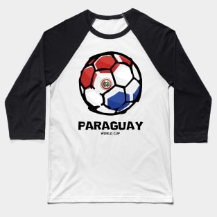 Paraguay Football Country Flag Baseball T-Shirt